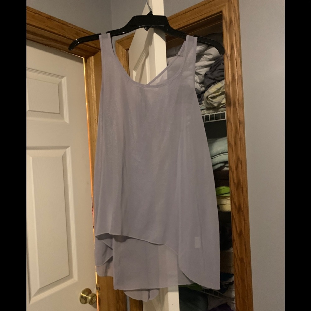Sheer grey tank top